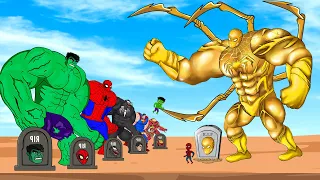 Team HULK, SUPER MAN, VENOM vs IRON SPIDERMAN GOLD : Returning from the Dead SECRET - SUPER HEROES