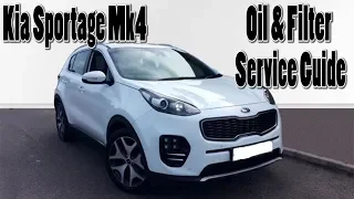 Kia Sportage Mk4 Oil & Filter Service How To Guide 2016 onwards