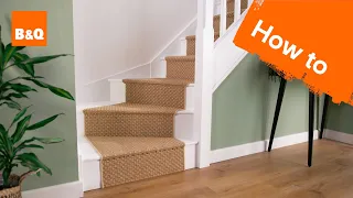 How to fit a DIY stair runner on corner stairs | DIY