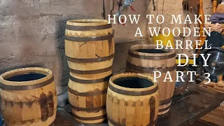 A whiskey barrel DIY | Processing the ends of an oak barrel | How to make a wooden barrel at home