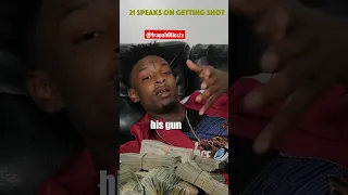 21 savage talks getting shot in the neck😲