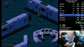 Demolition Man (SNES) speedrun -  Any% Crazed [PB] 14m32s