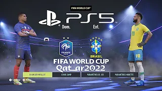 FIFA 22 PS5 FRANCE - BRAZIL | World Cup Final MOD Ultimate Difficulty Career Mode HDR Next Gen