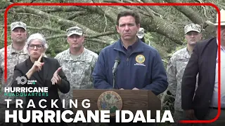 Gov. DeSantis speaks in Perry, Florida, not far from where Hurricane Idalia made landfall