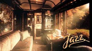 Autumn Jazz in Luxury Train Ambience l ASMR