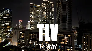 Gindi TLV Drone Video. Tel Aviv. Night. 4K.