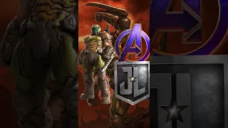 Doom Slayer vs Avengers & Justice League #marvelvsdc