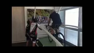 "Tour de France" on an h/p/cosmos oversize treadmill - treadmill cycling