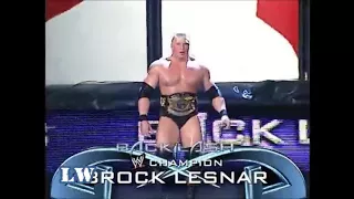 John cena vs brock lesnar ar backlash at 2003 for world heavy wieght championship