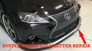 How to Repair Front Lip Splitter | Lexus 2IS IS250 3IS Conversion Bumper with PlastiDip