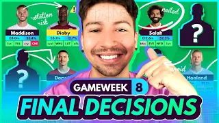 FINAL FPL DECISIONS FOR GW8! ALL Injury News! Diaby Update + MORE! | Fantasy Premier League 2023-24