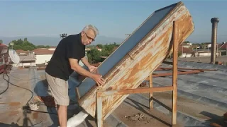 Κατασκευή Ηλιακού θερμοσίφωνα How to make a solar water heater