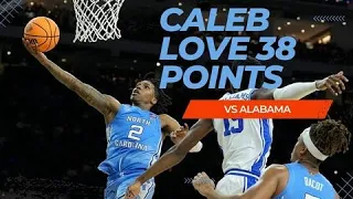 Caleb Love GOES OFF 38 POINTS VS Alabama