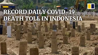 Indonesia mourns coronavirus victims as daily death toll reached another record high