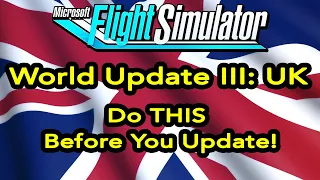 MSFS World Update 3:United Kingdom - Do THIS Before You Update!