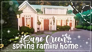 Sage Green One Story Spring Family Roleplay House I Speedbuild and Tour - iTapixca Builds