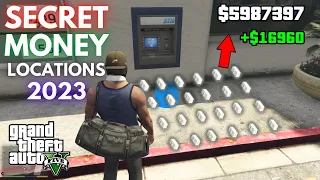 GTA 5 - NEW SECRET MONEY LOCATIONS 2023 For PC, PS4, PS5, Xbox One & Xbox 360 (Online & Story Mode)