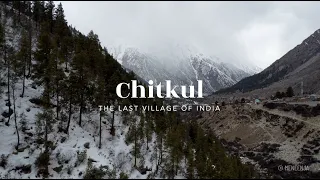 Chitkul, Himachal. The last village of India. Spiti Valley. Drone, 4K.