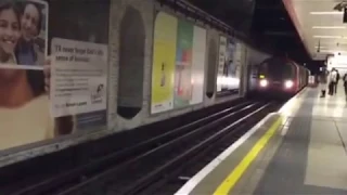 London Underground Waterloo And City Line train exiting Waterloo Yard