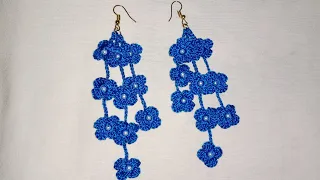 Easy crochet earring pattern beginners friendly