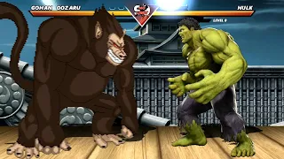 GOHAN OOZARU vs HULK - Highest Level Awesome Fight!