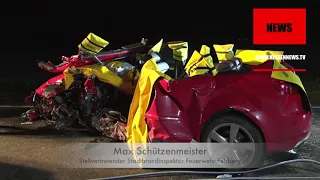 Unfall bei Niedervorschütz - Fahrer über eine Stunde eingeklemmt 30.01.2022