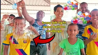 funny left right water balloon challenge ll  Mita Tapan family game ll