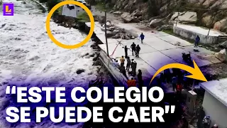 Cañete: Crecida del río destruye carretera y pone en riesgo a un colegio