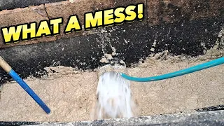 Using a Hydro Jet to unblock a ROTTEN Greasy Drain. This was a marathon!