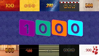 Numbers 1 to 1000 | Números de 1 a 1000 | Vídeo 2 | 1000 seconds 16:40 Minutes | 1から1000までの数字