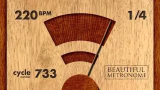 220 BPM 1/4 Wood Metronome HD