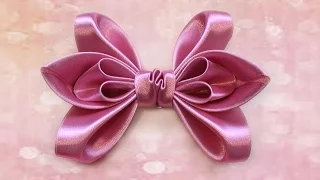 How to make a ribbon bow Tutorial / How to make a Hair Bow