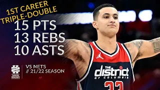 Kyle Kuzma 15 pts 13 rebs 10 asts vs Nets 21/22 season