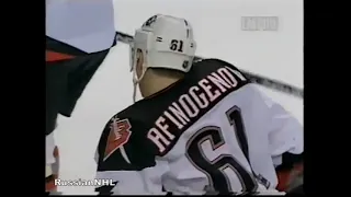 Maxim Afinogenov's great first NHL goal vs Bruins (10 nov 1999)