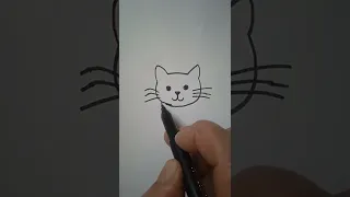 Cute Cat Cartoon Drawing # Animal Drawings # Shorts