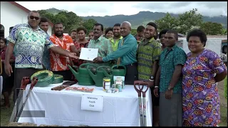 Fijian Minister for Youth and Sports handing over Youth Farm Initiative Programme to six youth clubs