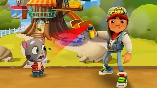 Вот как бывает если JAKE из игры SUBWAY SURFERS И TALKING TOM КОТ ТОМ СПОРЯТ КТО КРУЧЕ #100