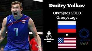 Dmitry Volkov - Olympic Games Tokyo 2020 - ROC vs USA - Men's Volleyball - Pool Play - All Points