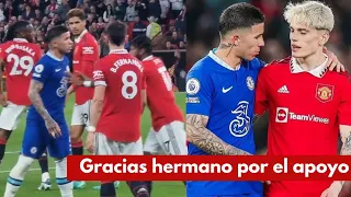 Enzo Fernandez Fight Vs Man United | Garnacho came to defend