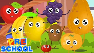 Ten Little Fruits Jumping On The Bed | Fruits Song For Kids | Learn Fruits | Nursery Rhymes