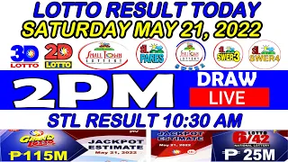 LIVE LOTTO RESULT 2:00 PM DRAWS SATURDAY MAY 21, 2022 | STL VISAYAS MINDANAO LOTTO DRAWS