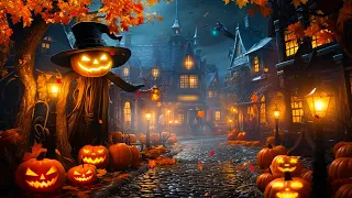 Halloween Ambience Haunted Village 🎃 With Spooky Halloween Music 🎃👻 Halloween Background Music 2023