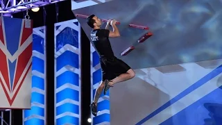 Joe Moravsky at American Ninja Warrior 2015 All Stars Competition Stage 3