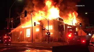 Massive 4-Alarm Fire Destroys Abandoned Church In Santa Ana