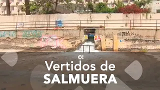 Vertidos de salmuera en la playa de Troya, al sur de Tenerife