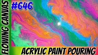 (646) Wandering Split Cup Acrylic Pour Fluid Art