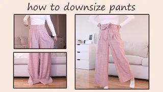 HOW TO ATLER OVERSIZED PANTS ~ Adjusting Waist & Hem