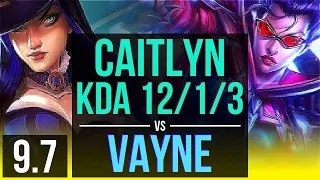 CAITLYN & Morgana vs VAYNE & Leona (ADC) | KDA 12/1/3, Legendary | EUW Grandmaster | v9.7