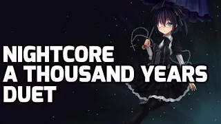 Nightcore - A Thousand Years (Duet + Lyrics)