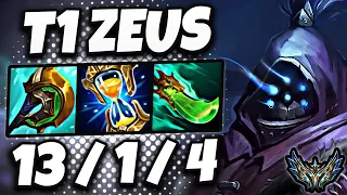 T1 Zeus Jax vs Aatrox [ TOP ] Korea Challenger Patch 13.20 ✅